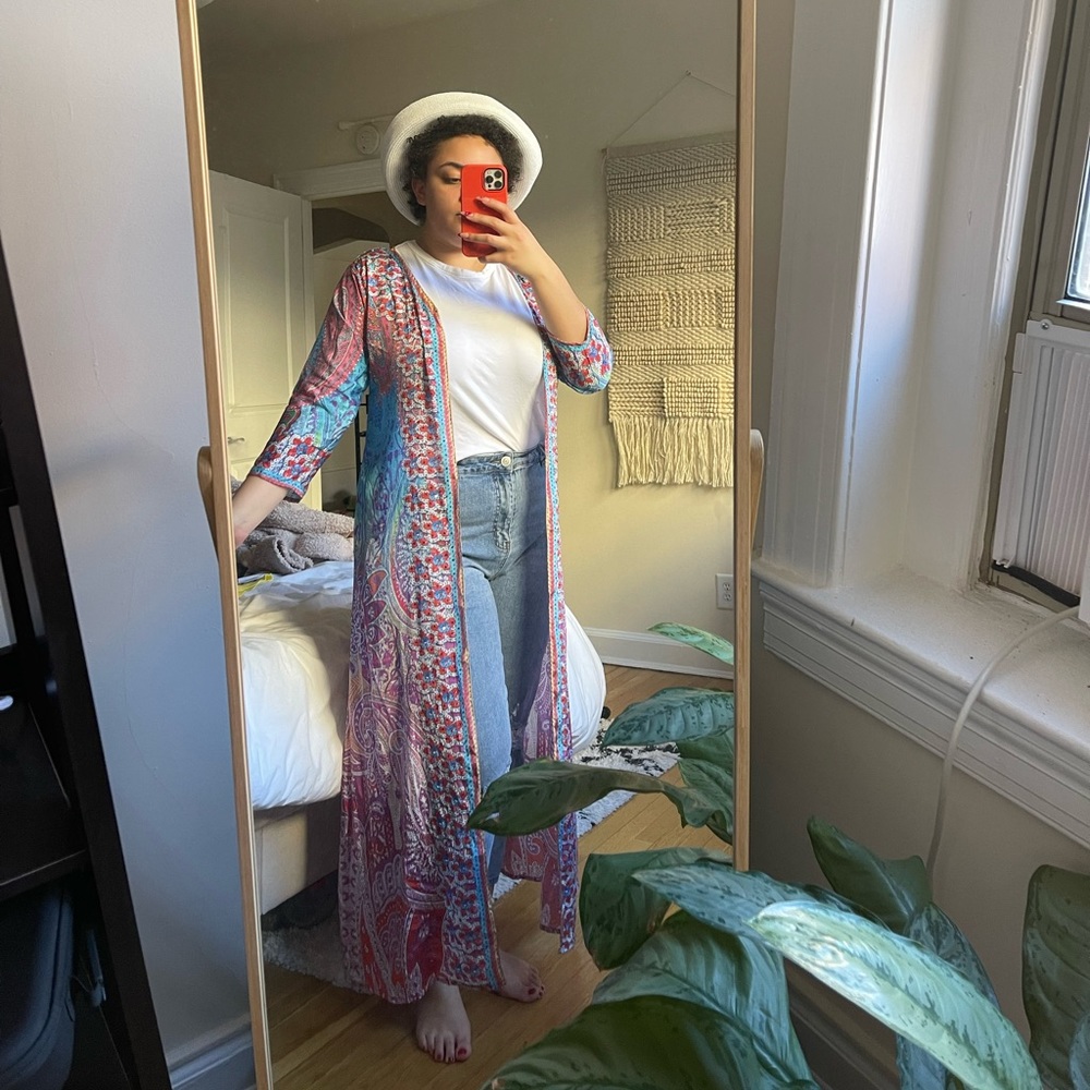 Colorful boho kimono